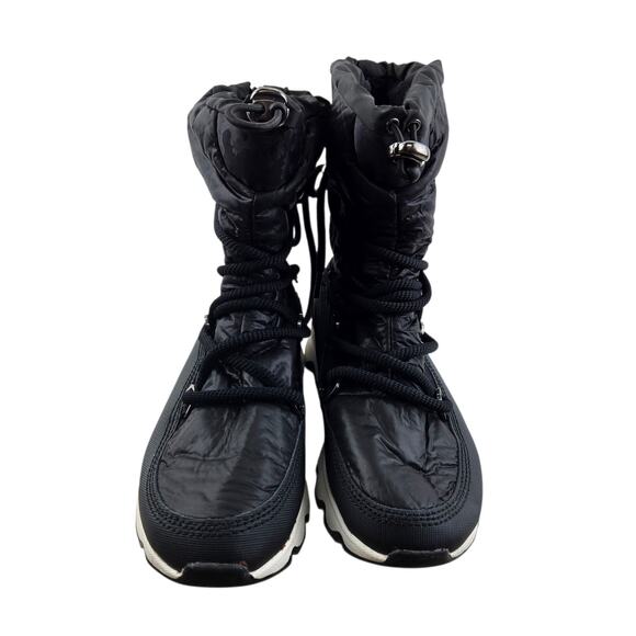 Sorel Kinetic Snow Boots Womens 9 Black White Lace Up Comfort Winter Gorpcore - Picture 6 of 13